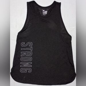 Old Navy Active Black Tank Top Features The Word Strong, Size M